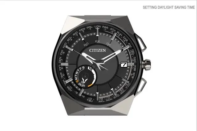 Satellite Wave Black Dial Super Titanium Bracelet CC2006-61E | CITIZEN